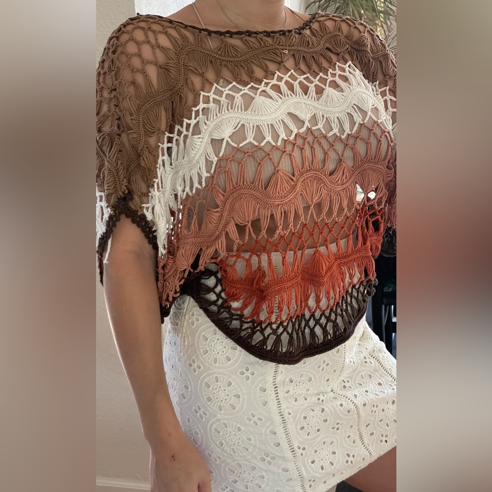 Vivid collection boho knit top